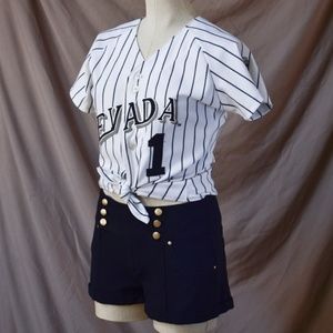 UNR Baseball Jersey with high waisted shorts